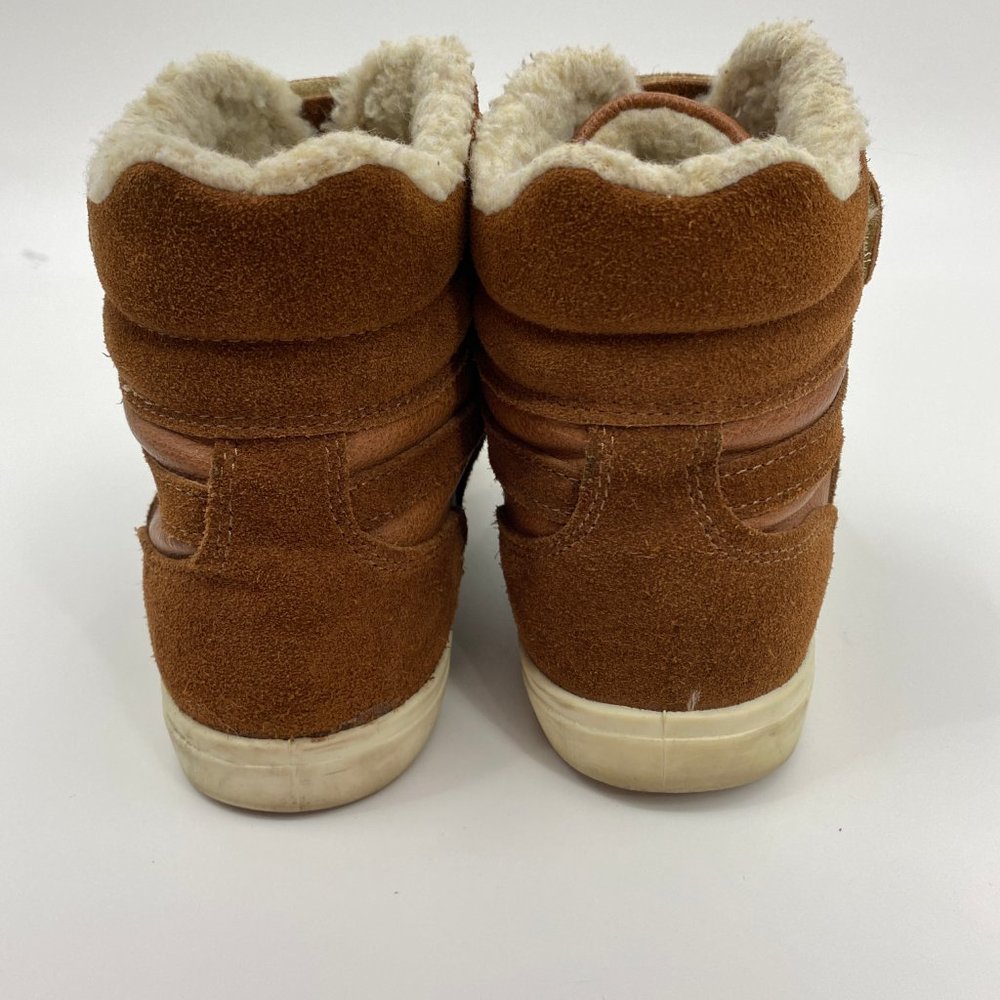 Topshop Brown Furry Hightop Sneakers - Women's - Picture 3 of 7